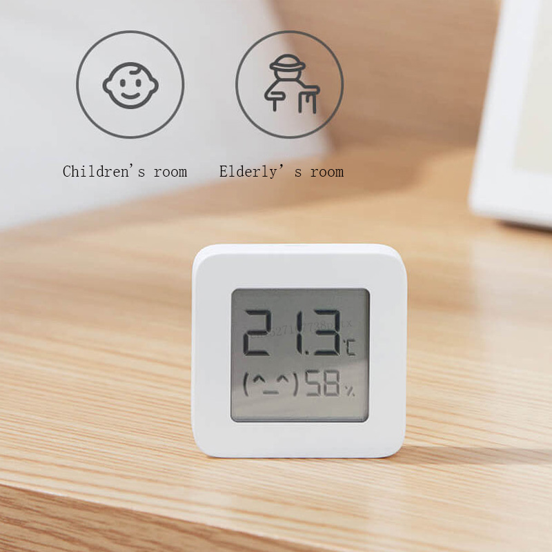 [Versión más reciente] termómetro Xiaomi Mijia Bluetooth 2 termómetro higrómetro Digital inalámbrico inteligente trabajo con la aplicación Mijia