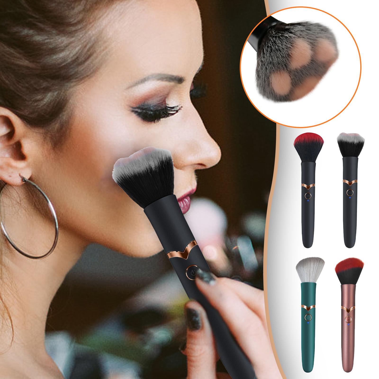 Elektrische Kosmetik Pinsel Foundation Erröten Lose Pulver Pinsel Schönheit Werkzeuge Waschbar Vibration Wiederaufladbare Make-Up Pinsel Werkzeuge