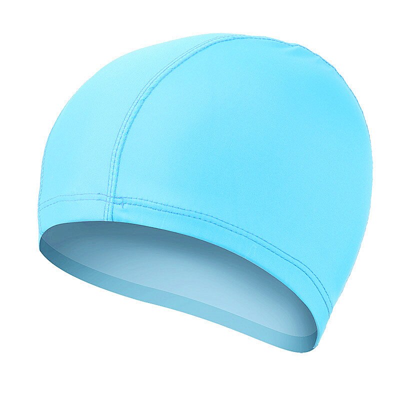 1Pc Zwemmen Hoed Vrouwen Lang Haar Badmuts Badmuts Stretch Drape Gratis Size Zwemmen Zwembad Sport Elastische Nylon tulband Unisex: 1PC Light Blue