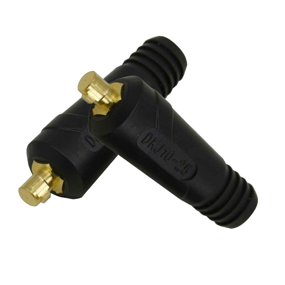 2 stk tig svejsekabel panel stik-stik dkj 10-25 200 amp hurtig montering svejsemaskine stikdåse