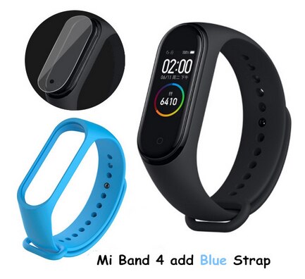 Original Xiao mi mi Band 4 Clever Uhr AMOLED Farbe Bildschirm Herzfrequenz Fitness Sport 50ATM Wasserdichte Clever Armbinde Bluetooth 5,0: CN hinzufügen SkyBlue Gurt