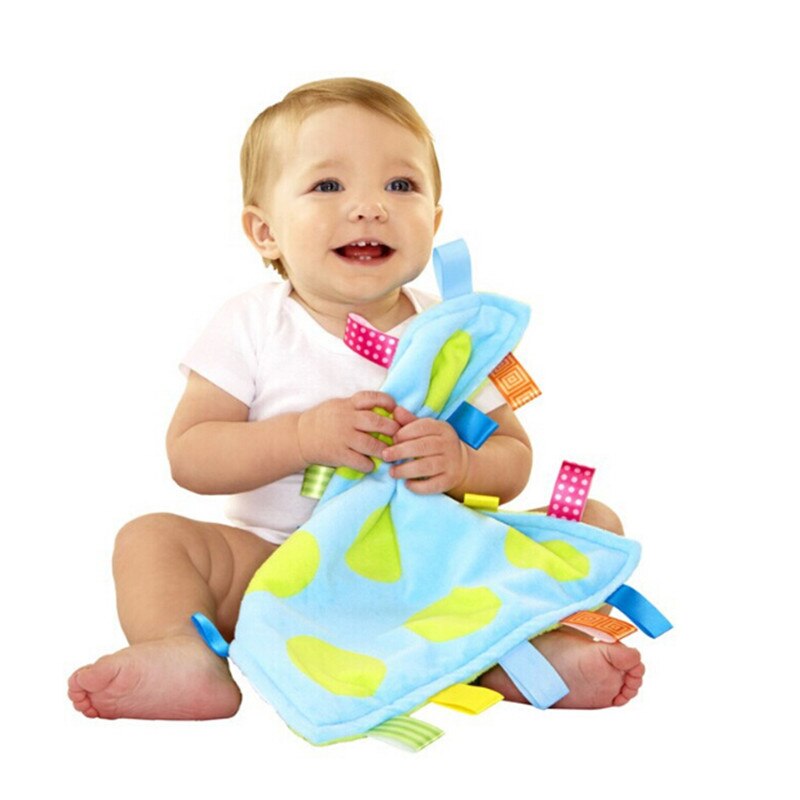 27*27 CENTIMETRI super morbido di Crepitio Del bambino 0M + Peluche Lenire Educativi Giocattolo Asciugamano Confortante Coperta di Sicurezza