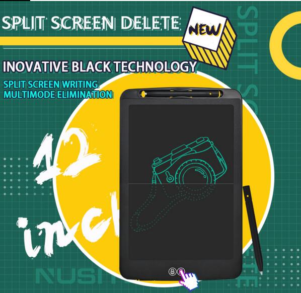 Kupić 10 sztuk 12 cal w biurze lub w domu LCD tablica robić pisania LCD tablica z podzielony ekran funkcji usuwania