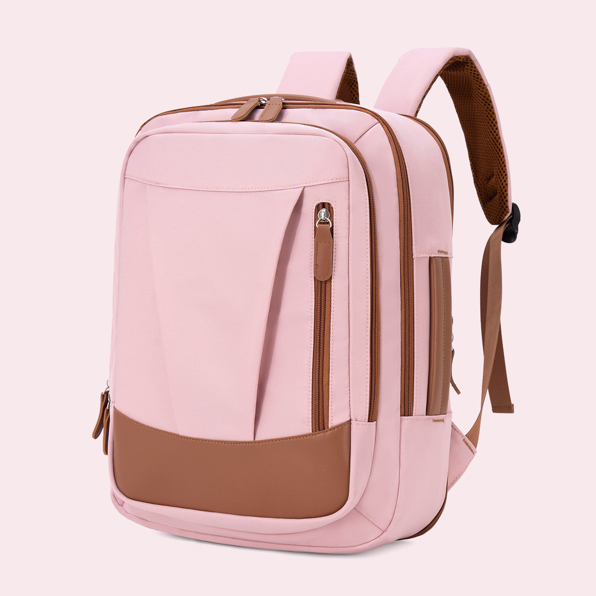 Backpack for Women Simple Business Computer Backpack Outdoor Large Capacity Travel Bag Student School Bag for Boys: Pink