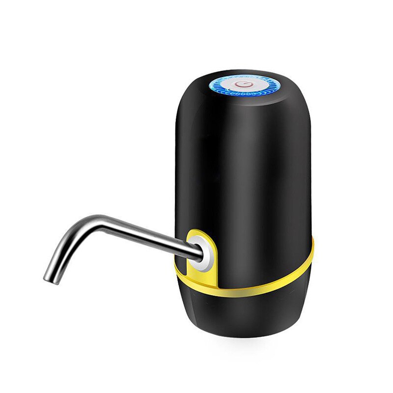 Usb trådløs smart elektrisk vandpumpedispenser flaske bærbar drik automatisk sugepumpe til hjemmerejse: Sort