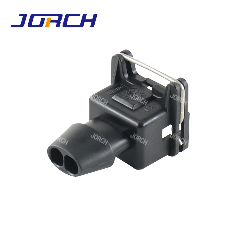 1 Set 2 Pin Amp Tyco Brandstofinjector Connector Waterdicht Junior Power (Mini Timer) plug Met Rubber Boot Voor Auto 'S