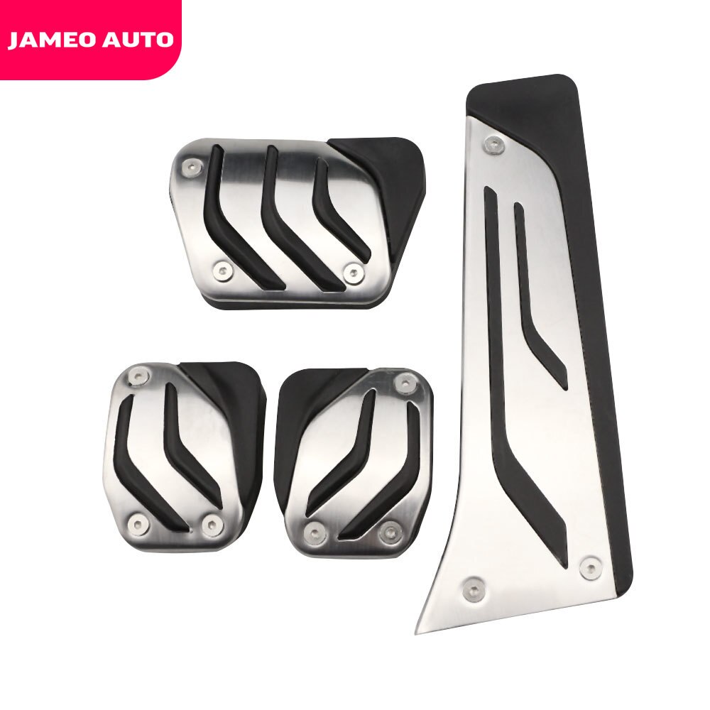 Jameo Auto Stainless Steel Car Fuel Brake Pedals Pedal Cover for BMW 3 M3 X3 X4 X5 X6 F20 F30 E34 E39 E70 E71 E90 E46 GT3 LHD