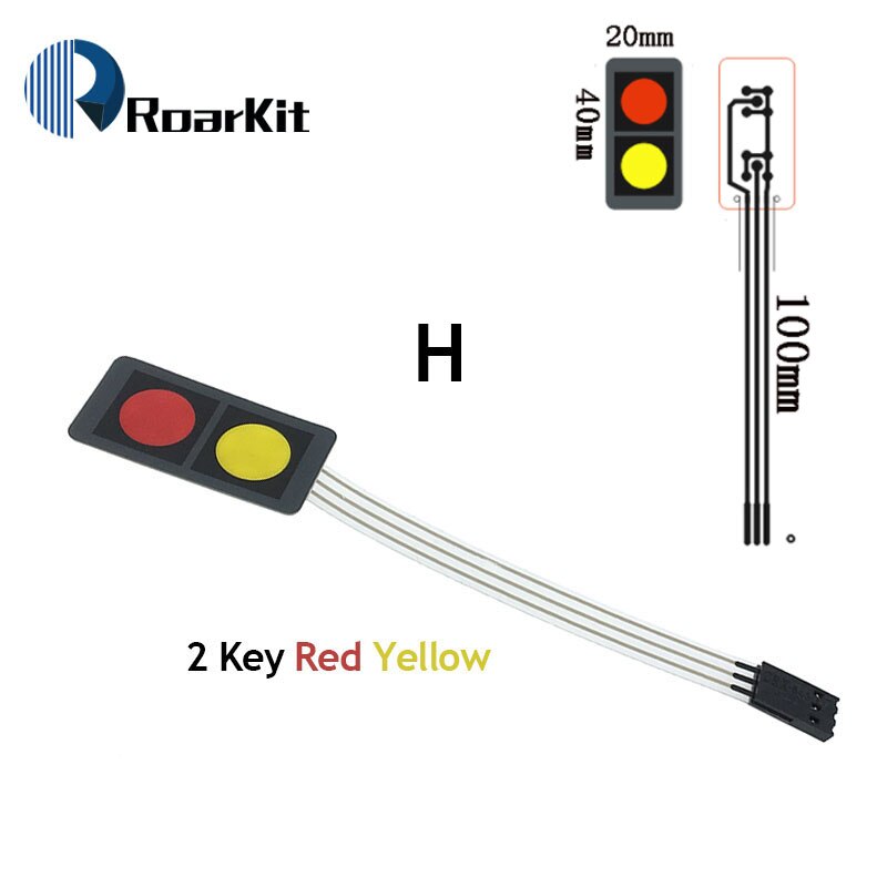 1*2 3 4 5 tastknapper membranbryter 3*4 4 x 5 matrix array tastatur 1 x 6 tastatur med led kontrollpanel pad gjør-det-selv-sett for arduino: H