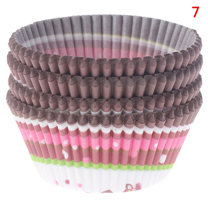 100 stk hjem bordservice engangskage papir kopper søde festforsyning cupcake wraps: N7