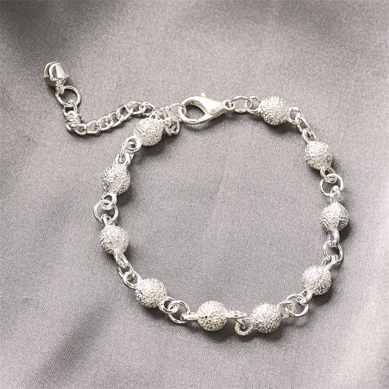 2021 New fashion harajuku braccialetti regolabili semplici perline placcate argento per decorazioni per ragazze accessori bracciale sulla gamba
