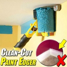 Clean-Cut Paint Edger Roller Brush Multifunctional Roller Paint Brush Clean-Cut Paint Edger Wall Painting Roller Brush Set