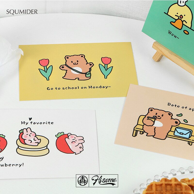 30pcs postcards cute greeting card message labe blessing card writing postcards for girls