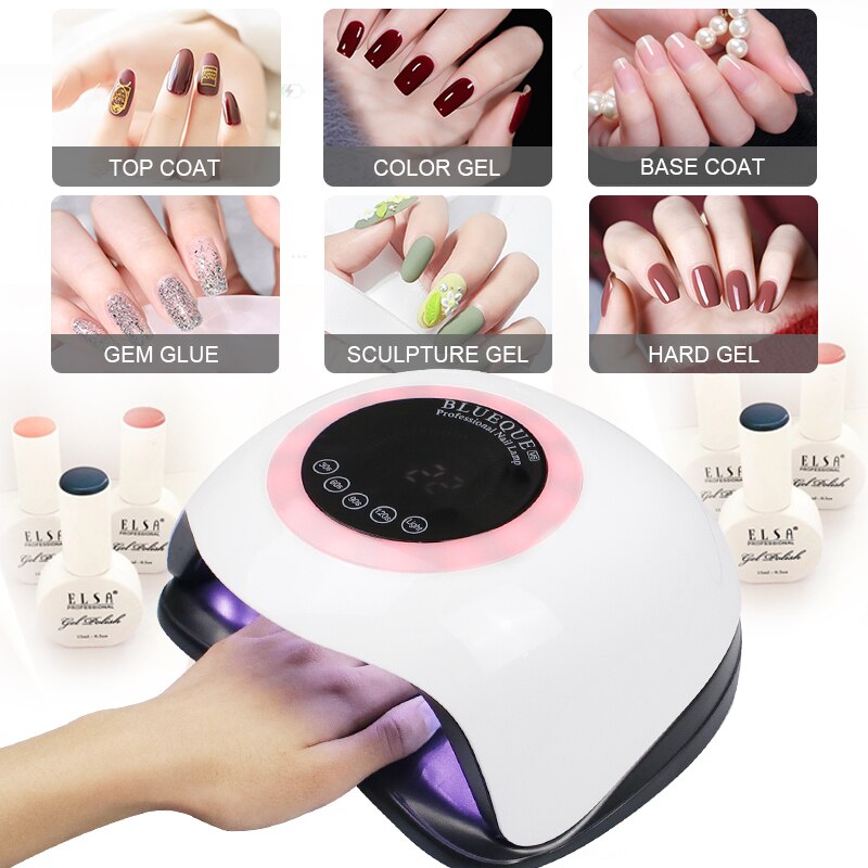 72W Regenboog Manicure Nail Gel Lamp Mini Drogers Nail Gereedschap Lamp Voor Nagels Diy Lamp Gel Uv Led Lamp voor Nagels Droger Nagel Lamp