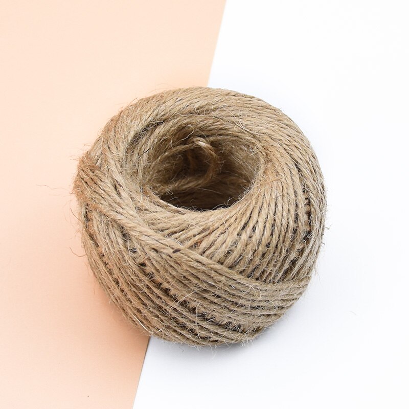50m naturliga säckväv hessian jute garn snöre hampa rep snören packningssnören julevenemang & festtillbehör