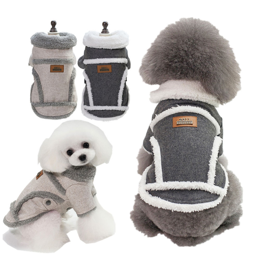 Chaqueta nórdica gruesa y cálida para perro, abrigo de dos patas para cachorro, ropa de algodón para perros pequeños y medianos, ropa de para invierno