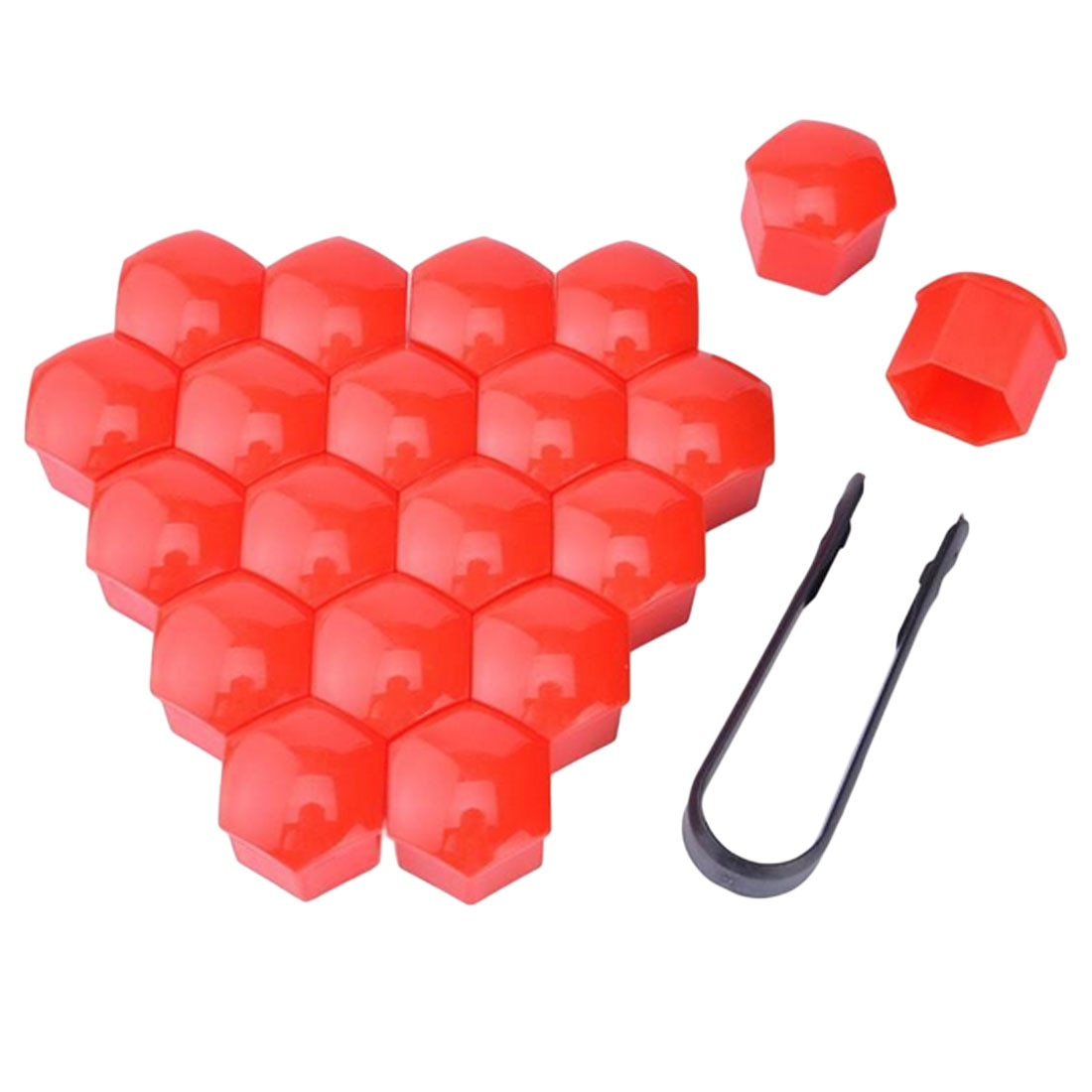 20 stücke 17mm 19mm 21mm Rad Caps Außen Dekoration Schutz Bolzen Felgen Mutter Bolzen Kopf Deckt Kappe schützende Bolt: T39 17mm red