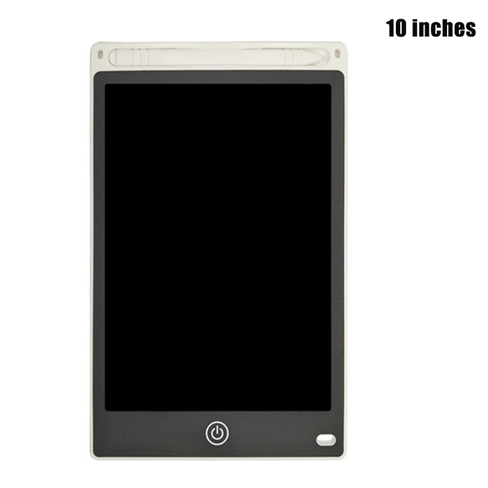 LCD Writing Tablet Handwriting Board Notepad with Stylus Pen for Kids UY8: White 10inch