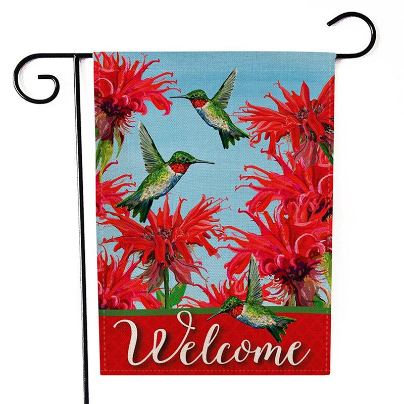 Butterfly Pattern Garden Flag 30x45cm Flower Print Garden Banner Indoor Outdoor Festival Home Decor Flags: 9