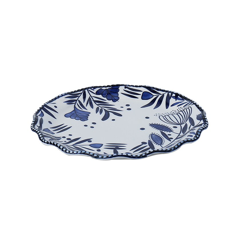 ceramic dinner plates breakfast dishes and plates sets porcelain floral printed pigmented soup noodles bowls dish