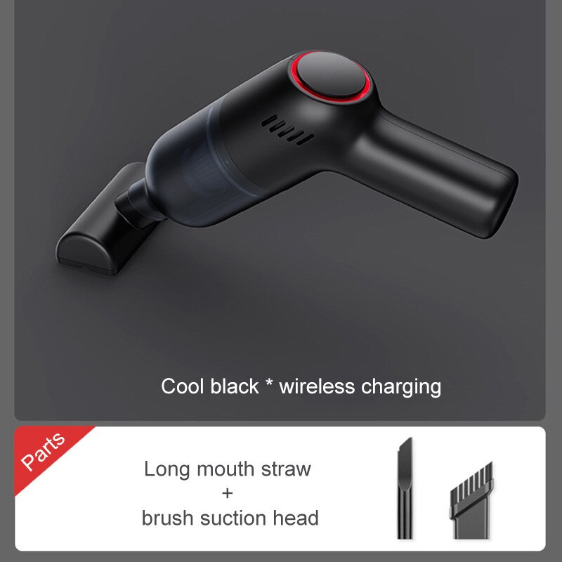 Household Vacuum Cleaner Mini Handheld Auto Mites Removal Vacuum Cleaner with 4500Pa Powerful Suction For Home & Car & Office: black