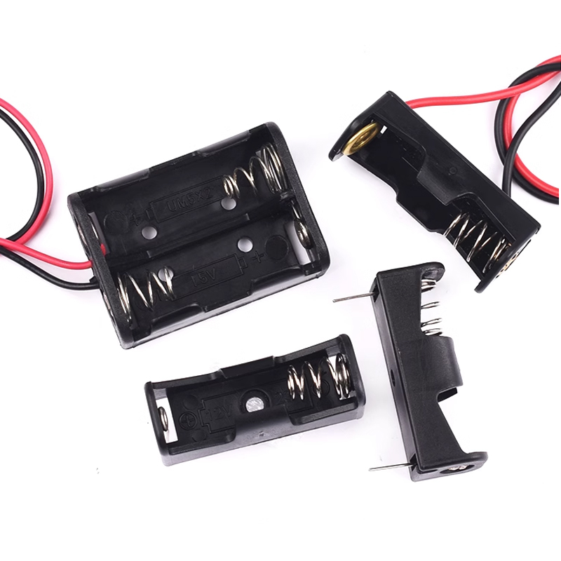 Caja de batería de 12v23A, experimento de timbre de una sola/doble celda, control remoto de coche, soporte de batería de dos celdas, con cables/pasadores, 27A