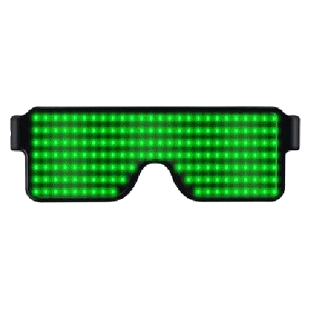Led-lasit raveille, festivaaleille, hauskanpitoon, juhliin, urheiluun, puvuihin, edm:iin, vilkkumiseen: Vihreä