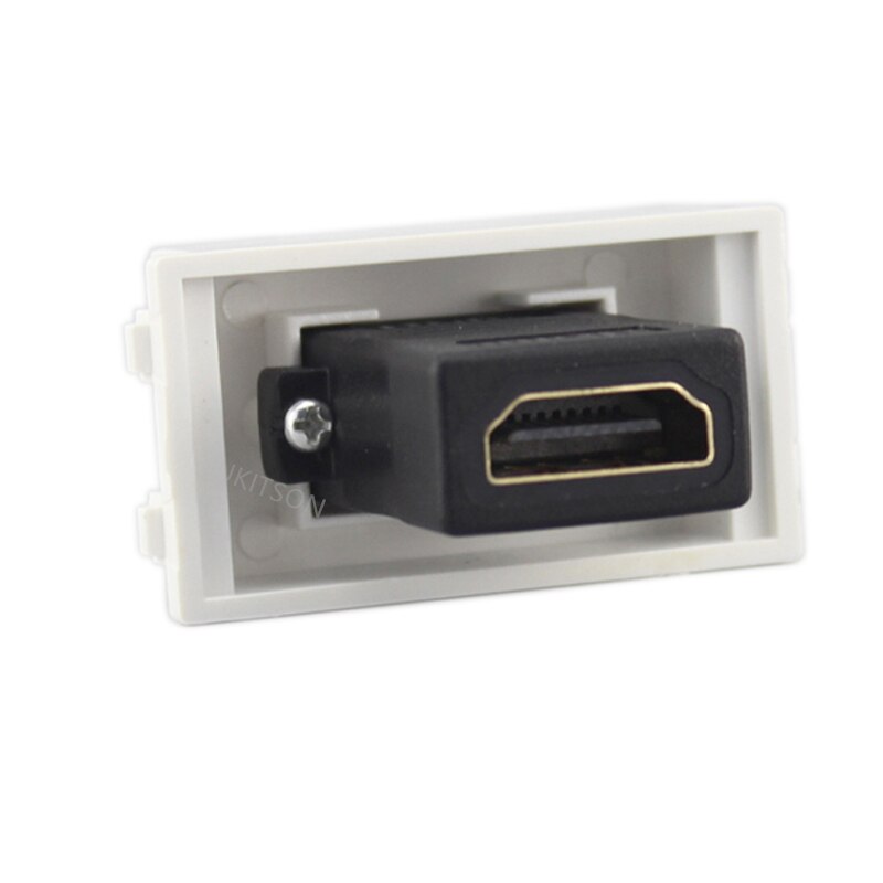 Straight HDMI2.0 Female To Female Plug Socket 23x36mm Slot Connector Passthrough HDMI-Compatible Module For Wall Face Plate