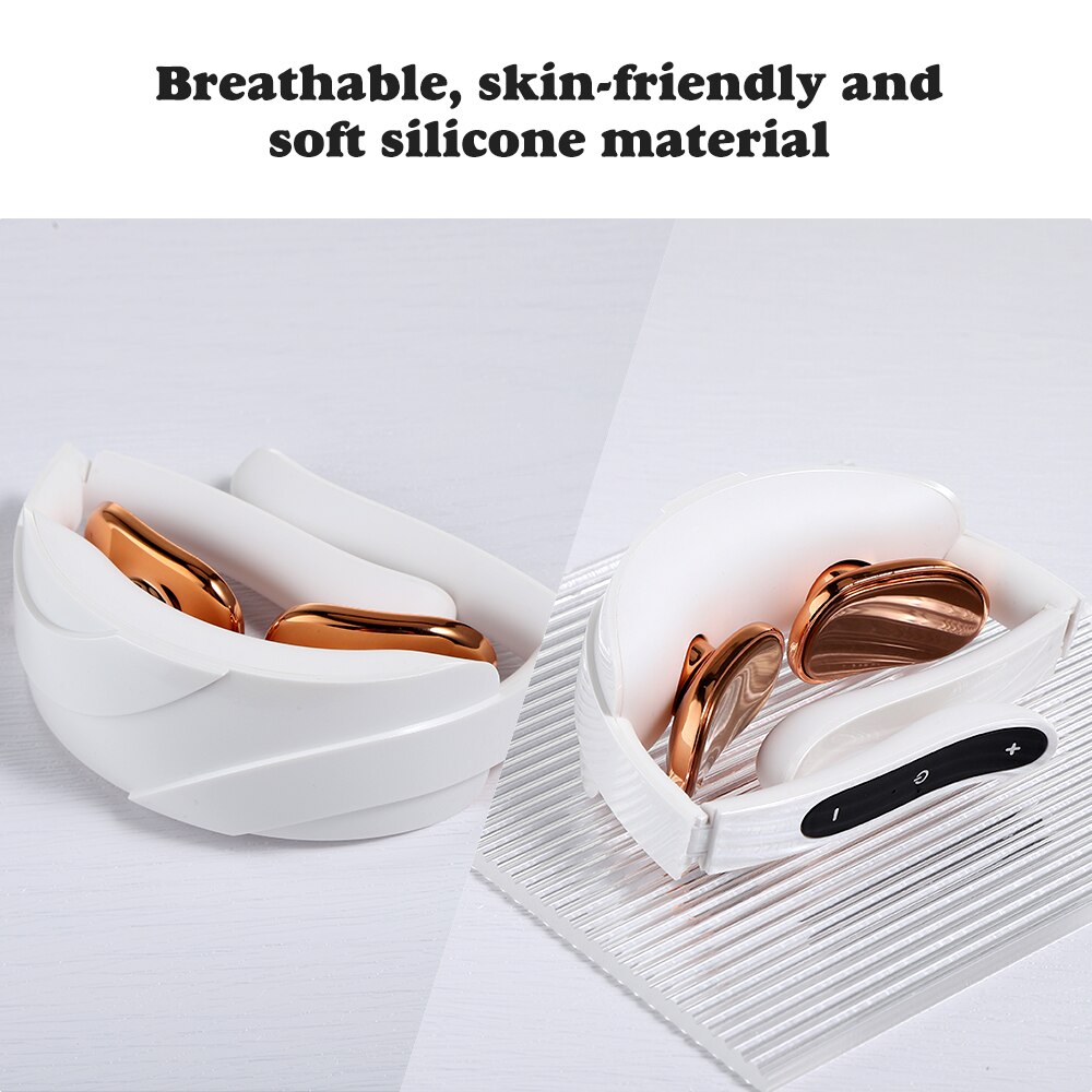 Electric Cervical Vertebra Massager Pulse Physiotherapy Massage Instrument Foldable Neck Protector Intelligent Pain Relief