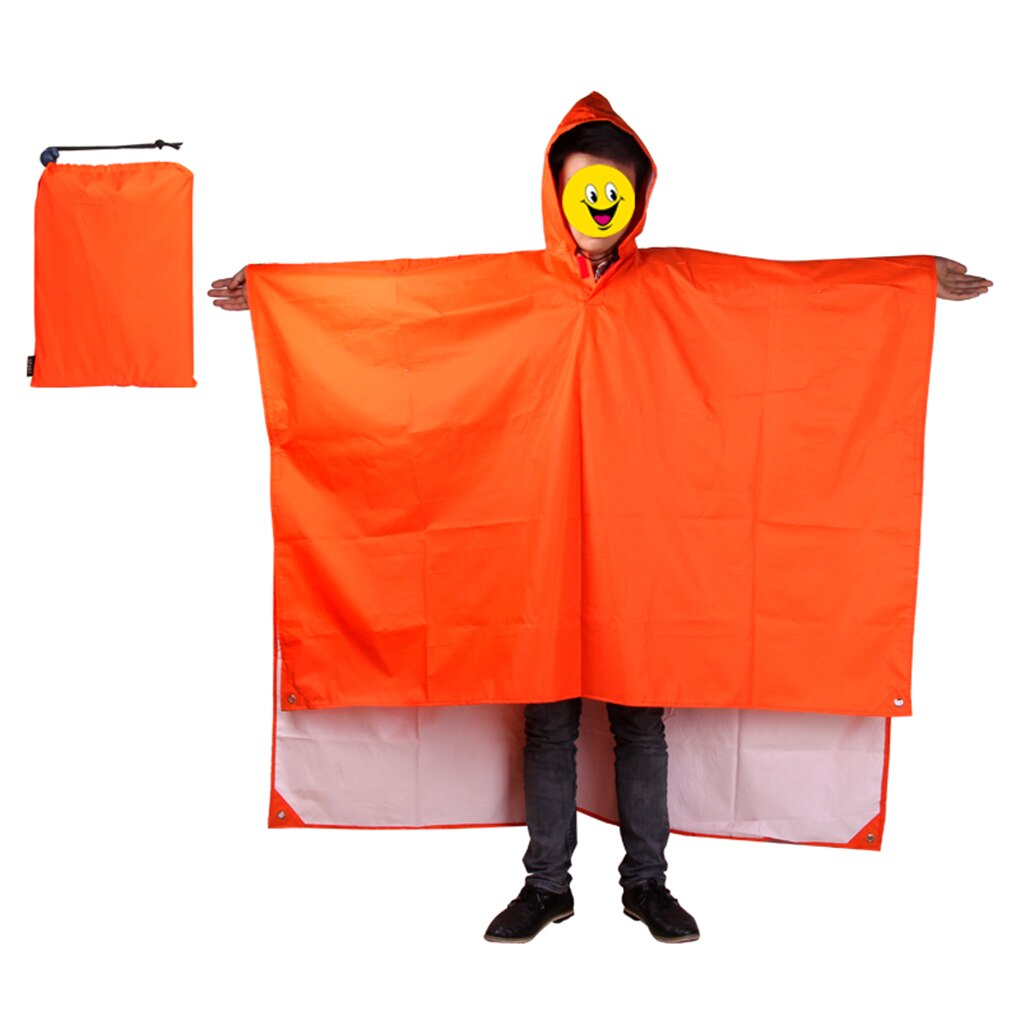 Chubasquero 3 en 1 para exteriores, mochila multifuncional, cubierta de lluvia, alfombra impermeable para tienda, toldo para escalada, ciclismo, senderismo, 1 unidad