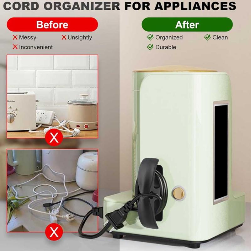 10-5 pezzi di avvolgicavo per avvolgicavo per elettrodomestici da cucina, supporto per clip per la gestione dei cavi, per la macchina da caffè, ecc.