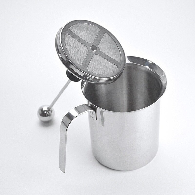 500/800ML Manual Milk Frother Stainless Steel Cappuccino Milk Creamer Milk Foam Mesh Coffee Foamer Creamer Kitchen Applicance
