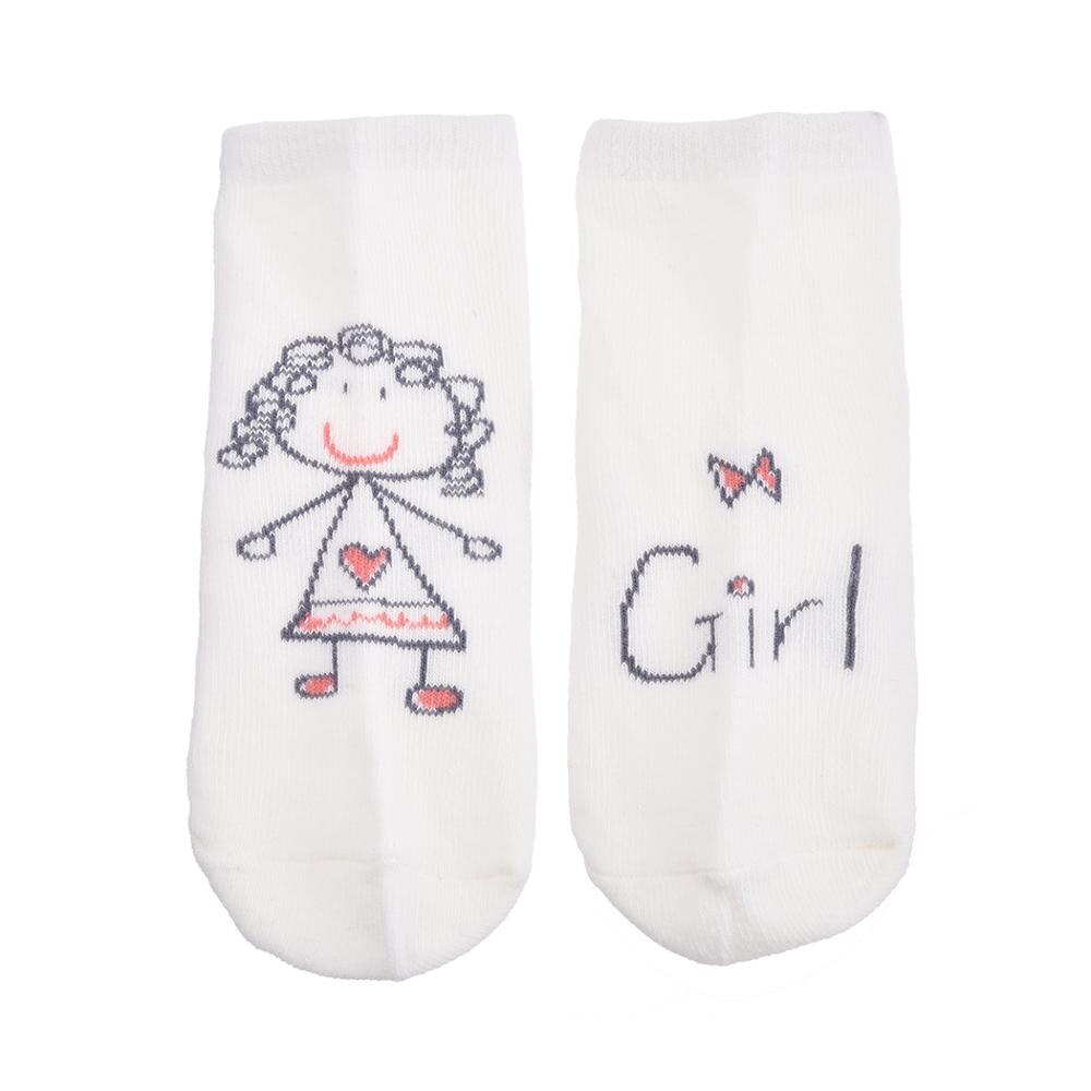 Cartoon Leuke Oren Dier Patroon Babysokjes Kid Cloting Accessoires katoen Anti Slip Sokken Baby Voor Jongen Meisje 0 2 jaar: Donkergrijs