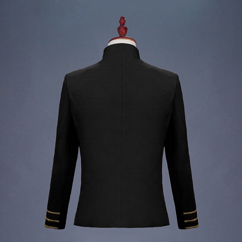 Men Suit Jacket Mandarin Collar Formal Blazer Stage Costumes For Singers Performance Mens Dress suits Jackets Clothes