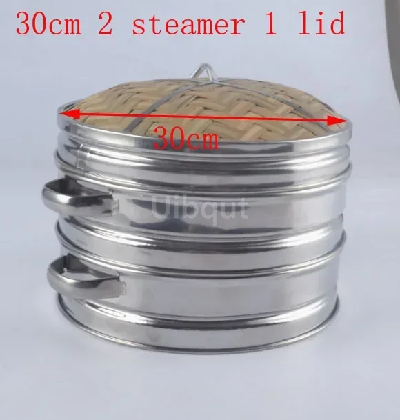 14 zu 30cm Edelstahl Kochgeschirr Bambus Dampfer m...  Grandado