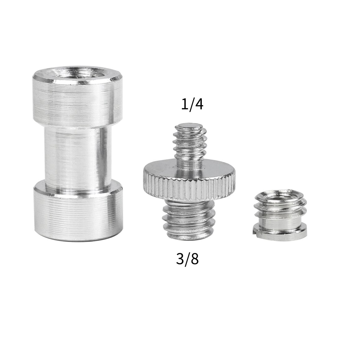 Adaptador de tornillo hembra macho 5 en 1, conjunto de montaje de rosca E/B de 1/4 "y 3/8" para trípode de cámara, soporte de luz de Flash, tornillos convertidores: Adapter Screw 3In1