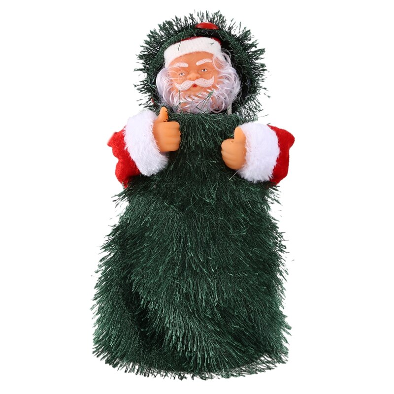 Duurzaam Kerstman Opknoping Decoratie Ornamenten Elektrische Draaien 360 Graden Mooie Kerstboom Grappige Nieuwjaar Kids Par