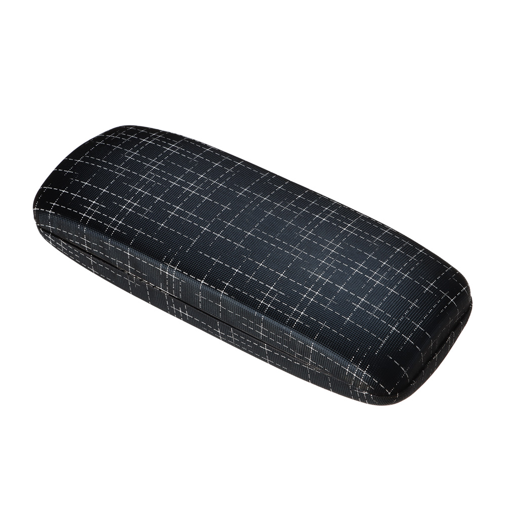 Étui à lunettes en cuir unisexe, à monture rigide, étanche, Portable, boîte à lunettes de lecture, couleur unie, 1 pièce: black-B