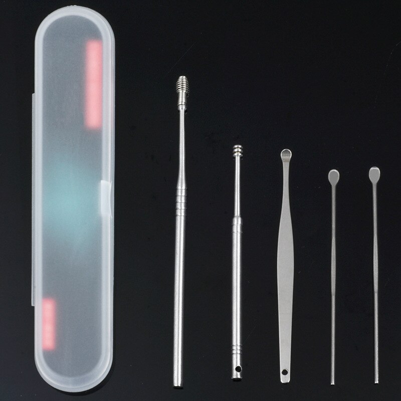 5Pcs / Set Stainless Steel Ear Tapping Ear Clean Earwax Skimmed Ear Selection: Default Title