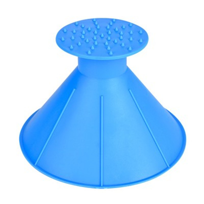 Grattoir de glace de pare-brise rond de grattoir de ConeMagic magique, grattoir de neige de pare-brise de voiture outil magique de déneigement Windshiel en forme de cône: Bleu