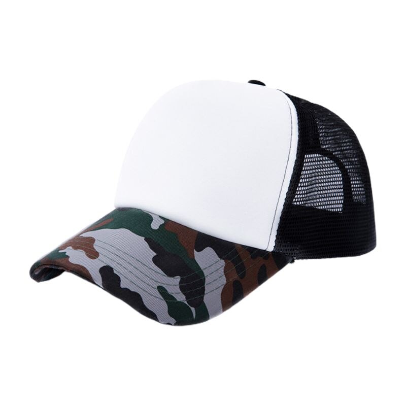 Camouflage mesh baseball pet ademend snapback hiphop zonnehoed verstelbare heren dames golf tennis zonnehoed klep: C