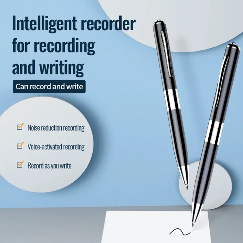 Registratore vocale portatile Dittafono audio professionale Penna di registrazione con riduzione del rumore ad attivazione vocale Registratore audio a lungo termine