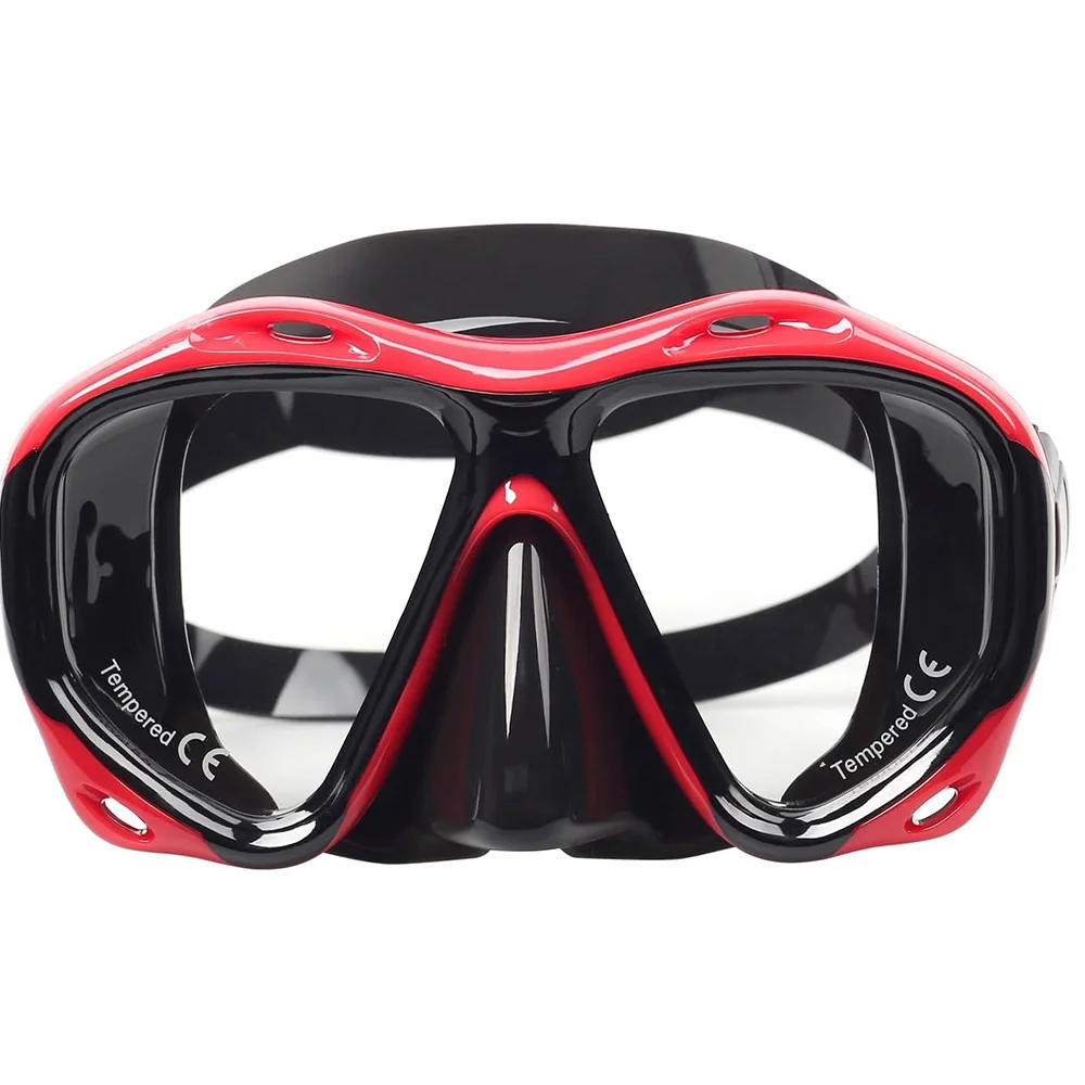 +2,0 a +5,0 Mascarilla de buceo para hipermetropía con lentes de vidrio templado, equipo para hombres y mujeres, spray antivaho