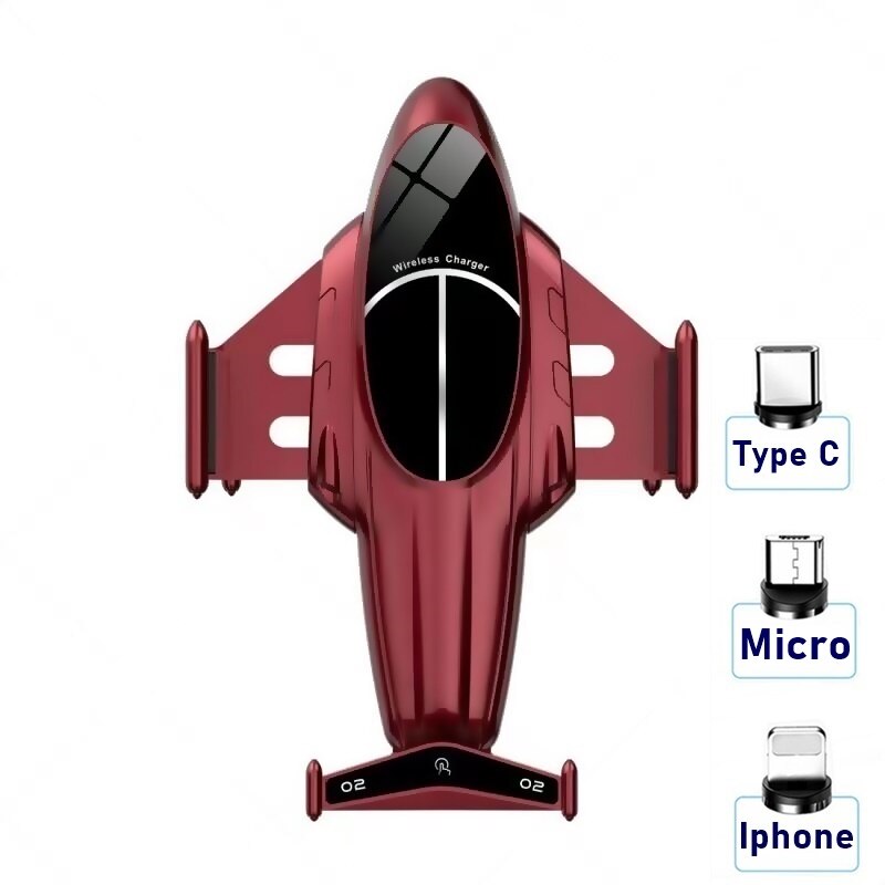15w magnetische kabellose autoladegeräte für iphone xs  xr 11 12 13 pro max, schnellladegerät für autos, induktives ladegerät für xiaomi, huawei und samsung: Rot