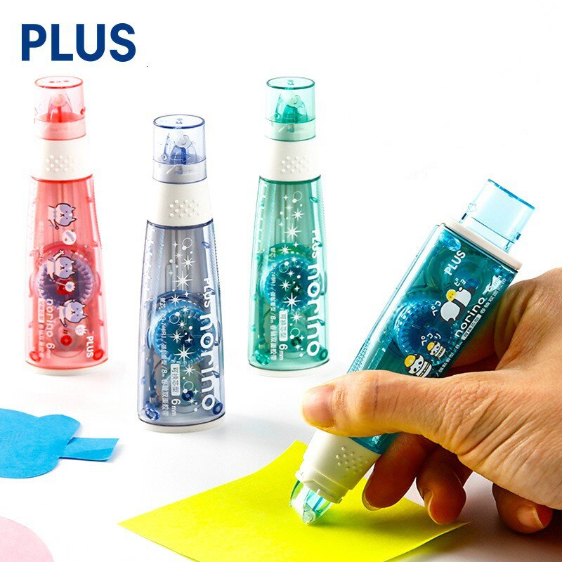 4 kleuren vervangbare dubbelzijdige tape kleefstof dispenser student kantoorbenodigdheden benodigdheden voor school dubbelzijdige tape