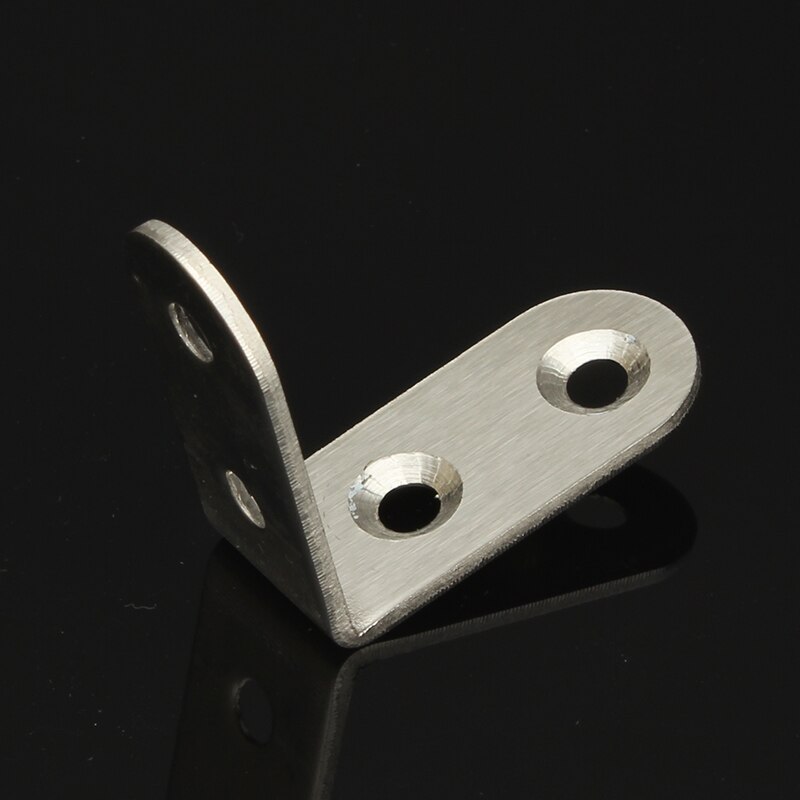 2pcs/lot 20mm/25mm/30mm/40mm stainless steel angle bracket L shape satin finish frame board support