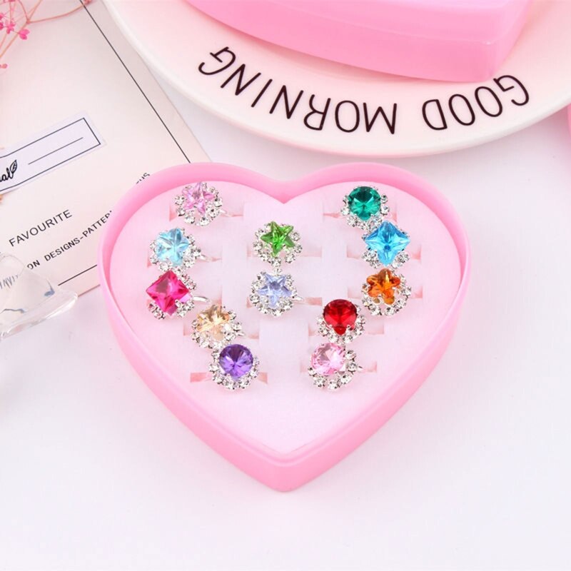 Wearable Ring Schattige Ringen Strass/Kunstmatige Parel Bloem Ring Meisje Doek Toebehoren Vinger Slijtage Kleur Diverse 36Pcs D5QA