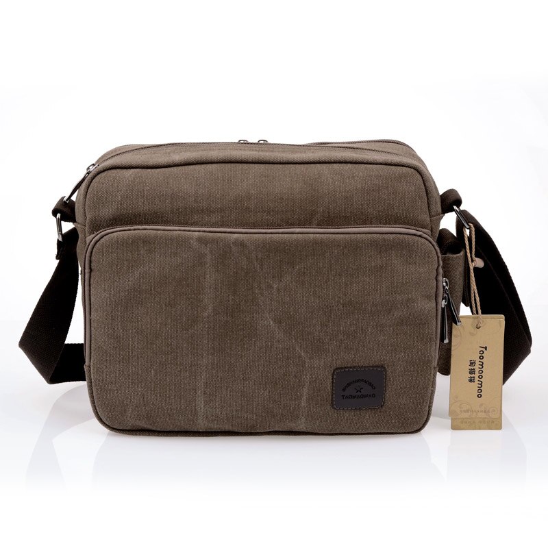 Mannen Canvas Tas Toevallige Reizen Mannen Crossbody Tas Multifunctionele Mannen Messenger Bags Taomaomao: Brown