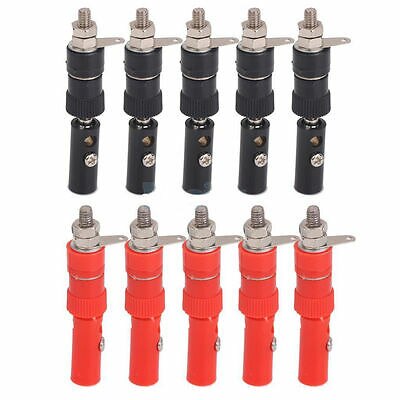 4/10Pcs/lot 4mm Panel Mount Binding Post Connector Banana Female Jack Socket Red And Black Color: 10pcs A