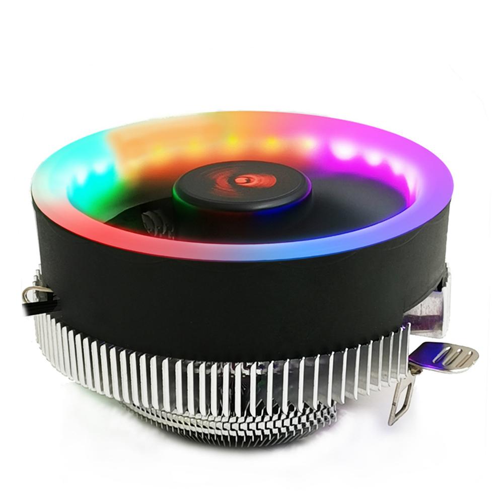 COOLMOON Q2 RGB LED Computer PC CPU-Chassis Kühlung Kühler Silent Lüfter 3 Pin CPU Fan Kühlkörper Kühler Universal für Inter AMD