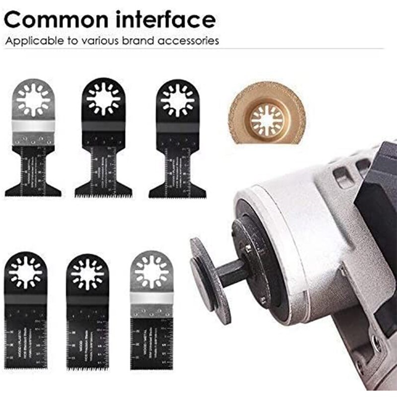 Saw Blades Kit Mix Blades,Multitool Oscillating Tool Accessories,Multifunctional Tool Accessory Set for Fein Multimaster